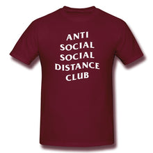 Load image into Gallery viewer, Anti Social Social Distance Club Social Distance Men's Basic Short Sleeve T-Shirt European Size

