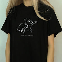 Load image into Gallery viewer, JBHLiving In Silence For Too Long Women Art Drawing T-Shirt Tumblr Fashion Grunge Style Music Tee Egirl Edgy Short Sleeves Shirt
